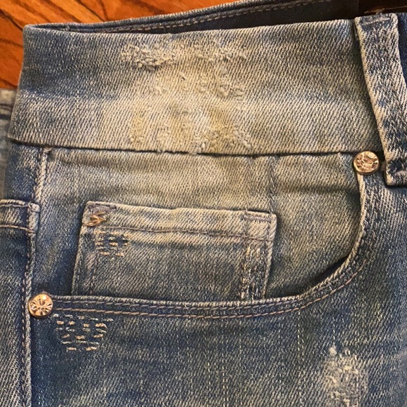 NWT Seven Luxe Premium Denim Light Wash Blue Jeans, Boot Cut, Sz 14 - Picture 12 of 15